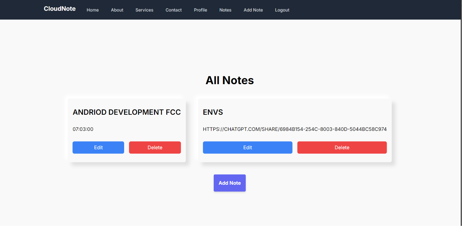 CloudNote – Note-Taking App