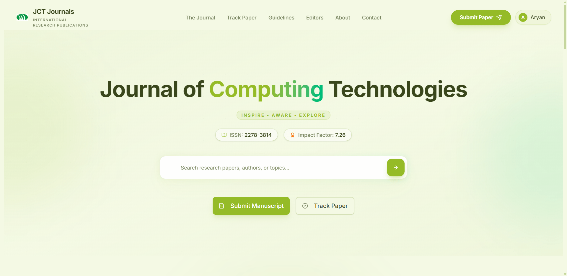 JCT Journal Management System